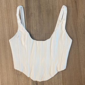 White Corset Top H&M x Brock Collection